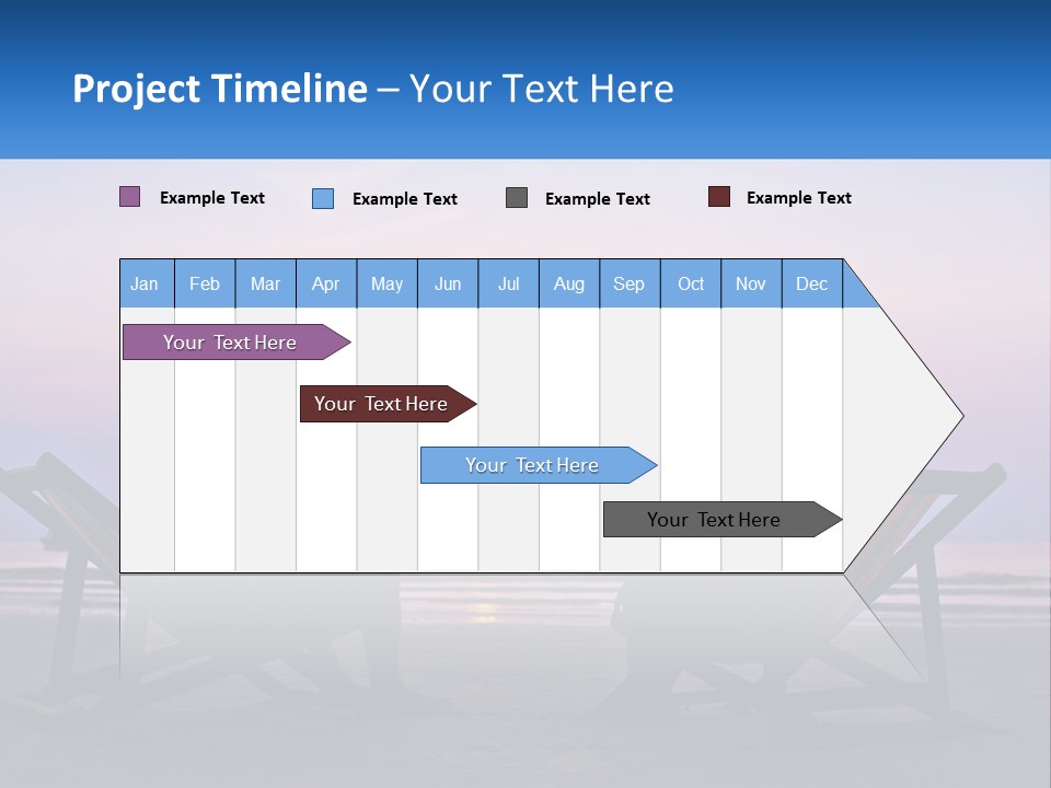 A Man And A Woman Sitting On Beach Chairs At Sunset PowerPoint Template