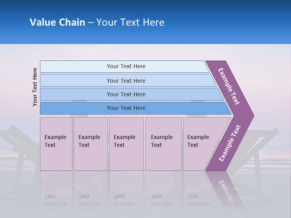 A Man And A Woman Sitting On Beach Chairs At Sunset PowerPoint Template