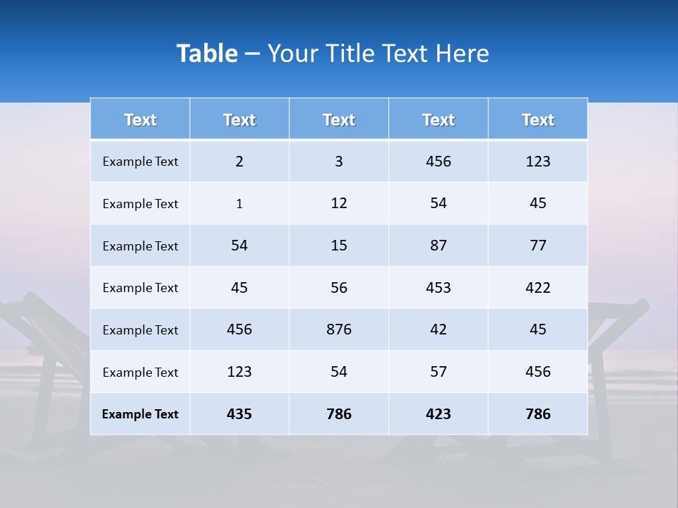 A Man And A Woman Sitting On Beach Chairs At Sunset PowerPoint Template
