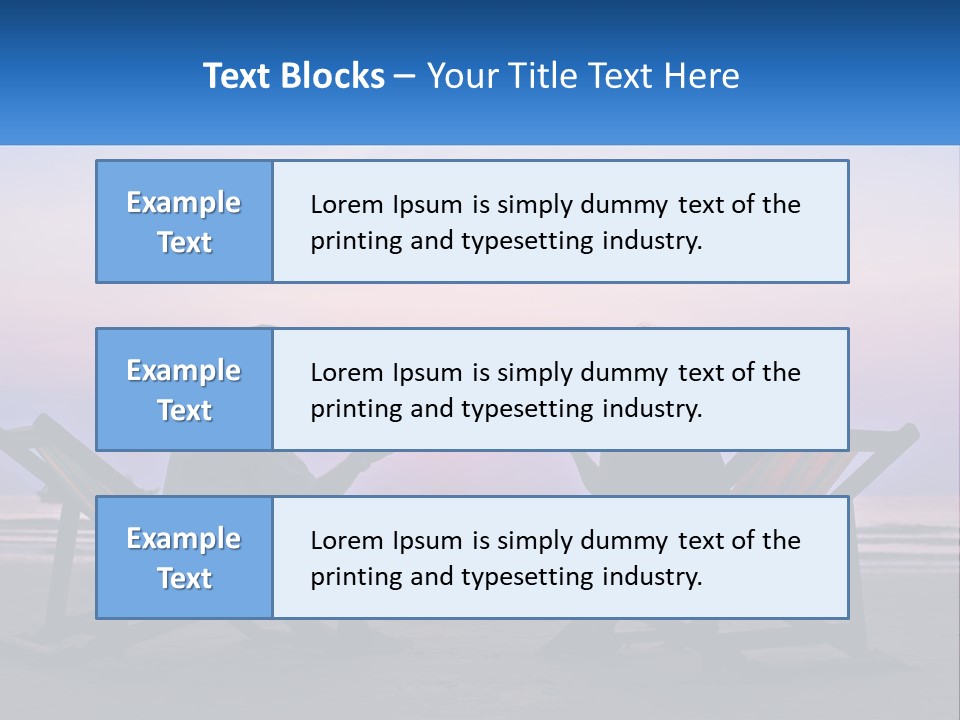 A Man And A Woman Sitting On Beach Chairs At Sunset PowerPoint Template