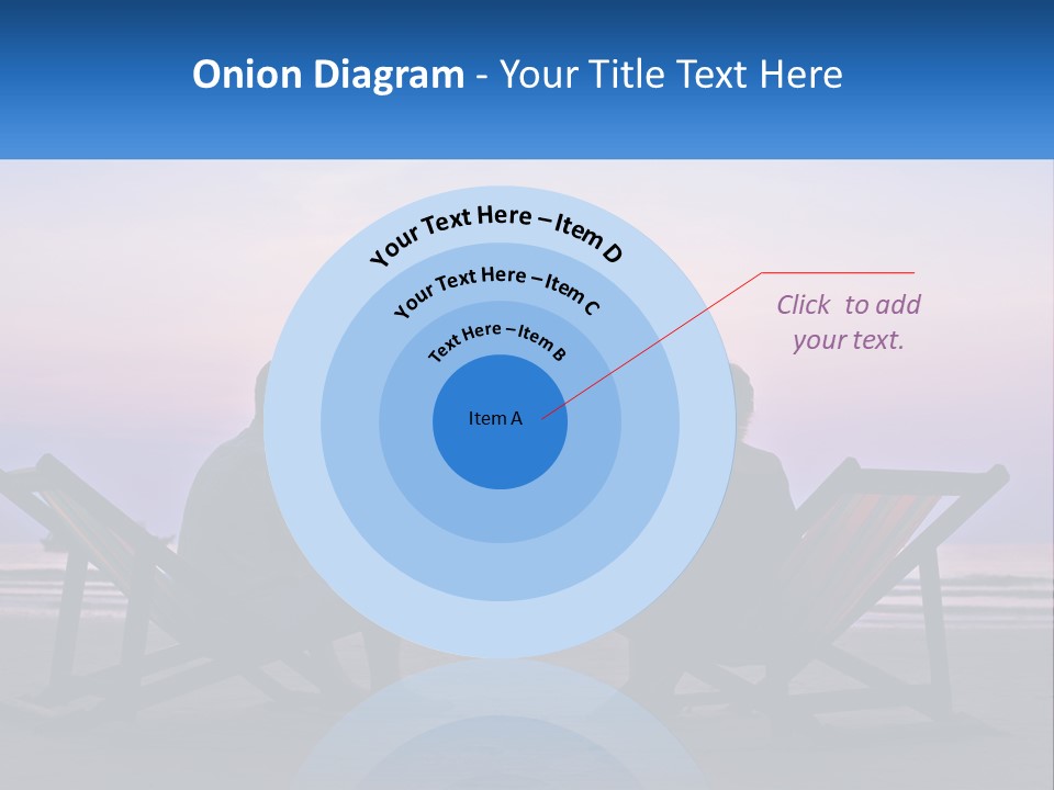 A Man And A Woman Sitting On Beach Chairs At Sunset PowerPoint Template