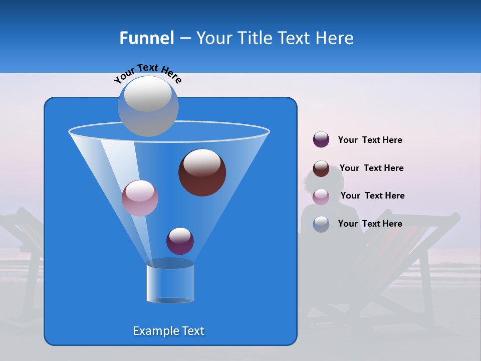 A Man And A Woman Sitting On Beach Chairs At Sunset PowerPoint Template