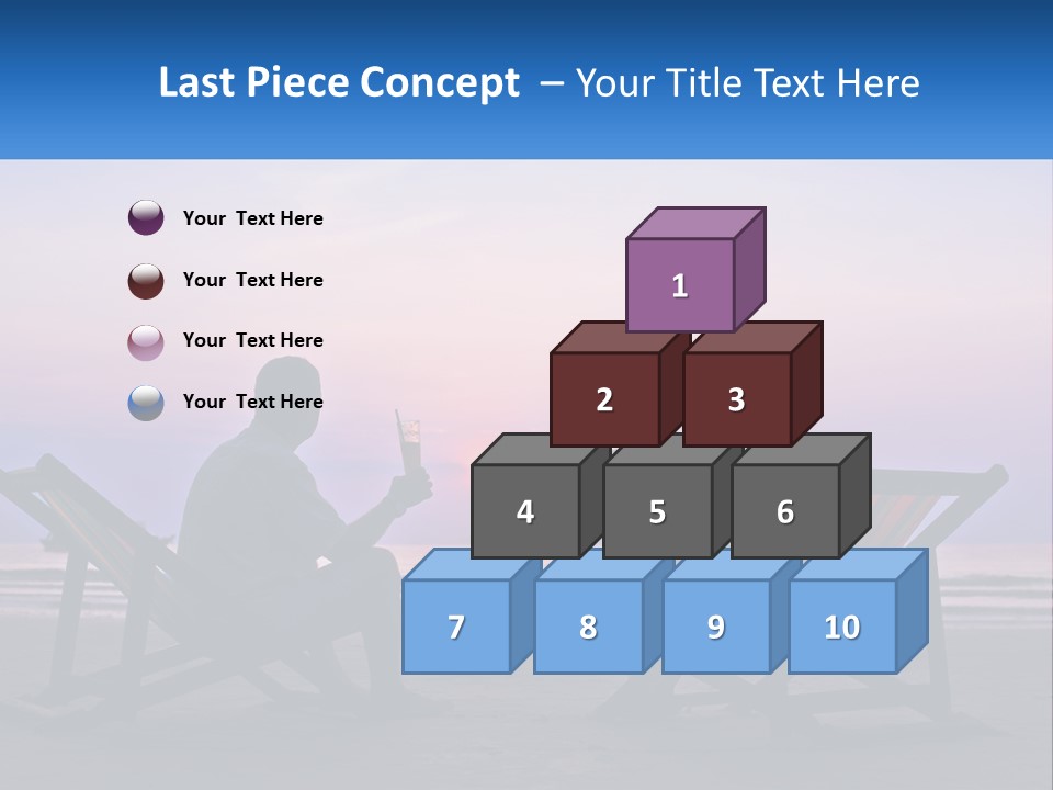 A Man And A Woman Sitting On Beach Chairs At Sunset PowerPoint Template