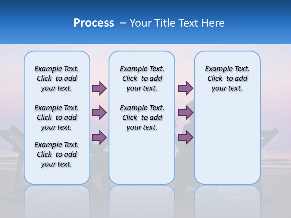 A Man And A Woman Sitting On Beach Chairs At Sunset PowerPoint Template