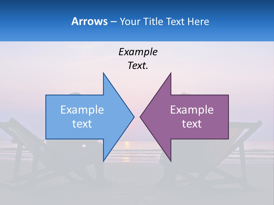 A Man And A Woman Sitting On Beach Chairs At Sunset PowerPoint Template