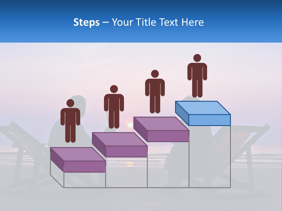 A Man And A Woman Sitting On Beach Chairs At Sunset PowerPoint Template