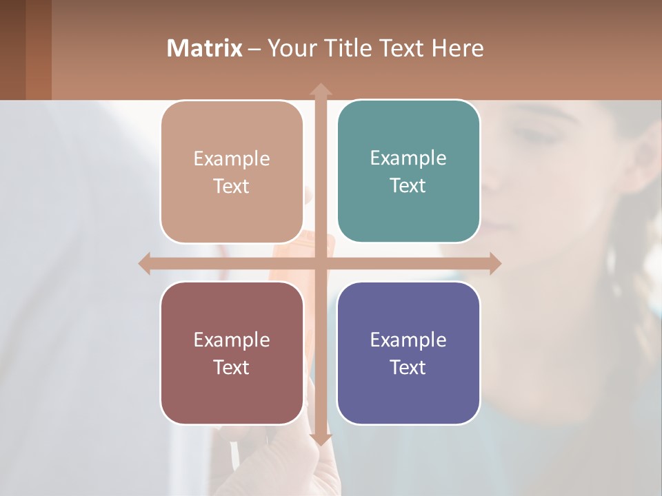 A Woman Holding An Orange Object In Front Of A Man PowerPoint Template