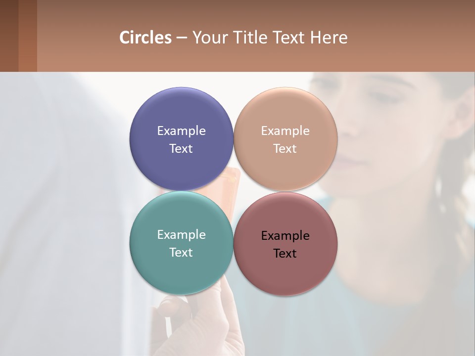 A Woman Holding An Orange Object In Front Of A Man PowerPoint Template