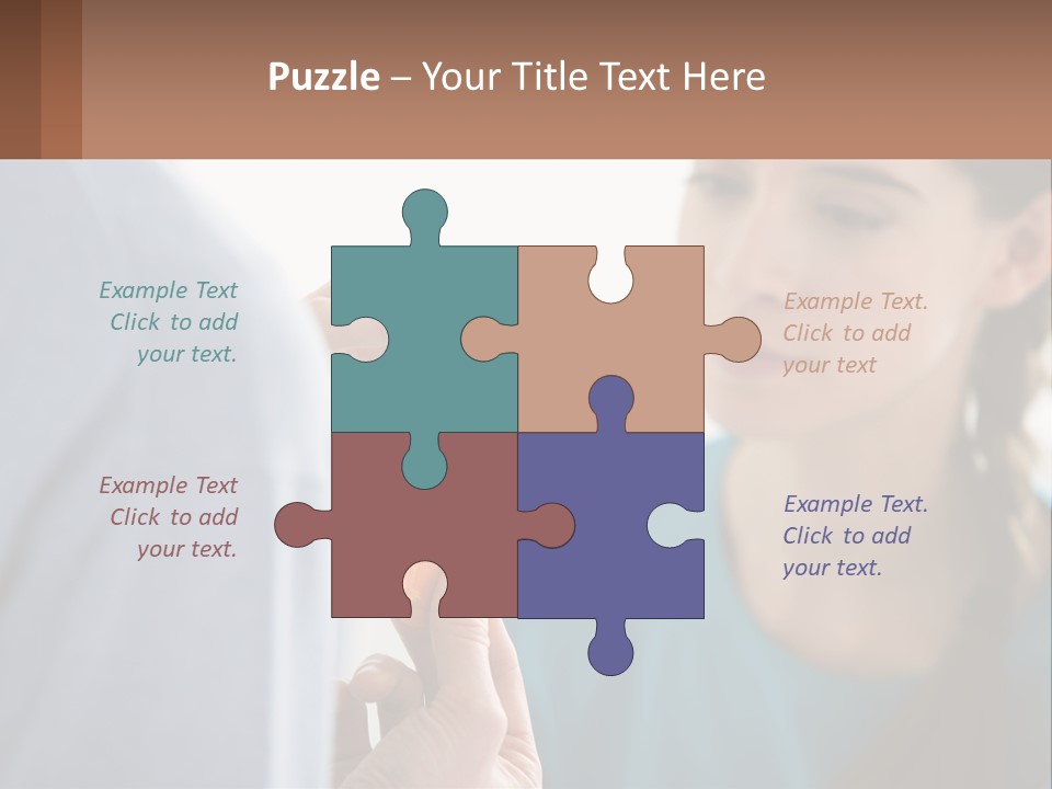 A Woman Holding An Orange Object In Front Of A Man PowerPoint Template