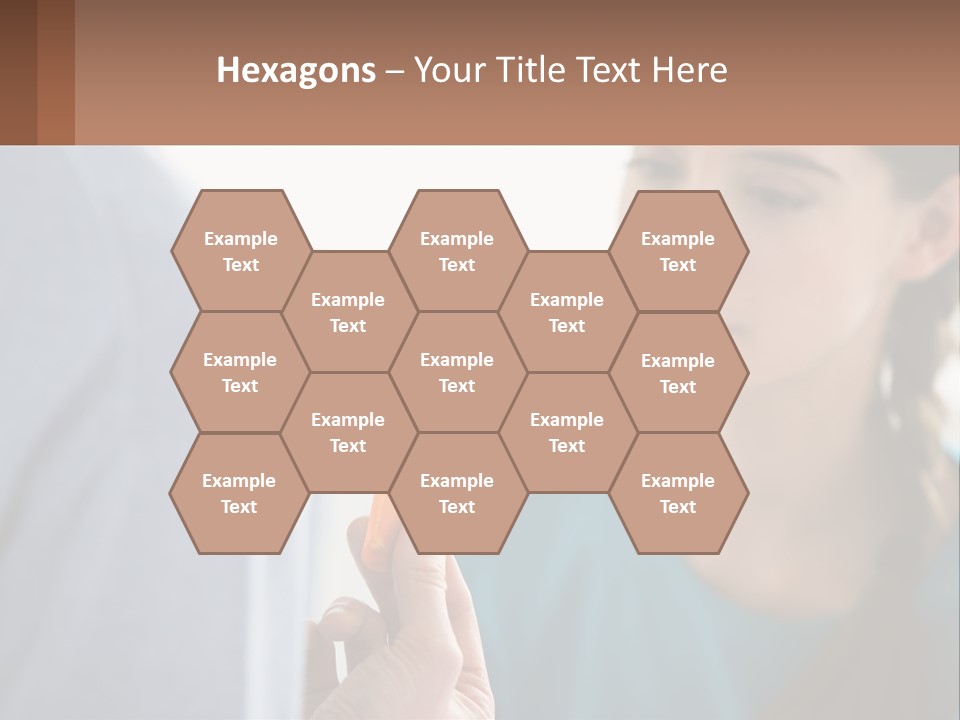 A Woman Holding An Orange Object In Front Of A Man PowerPoint Template