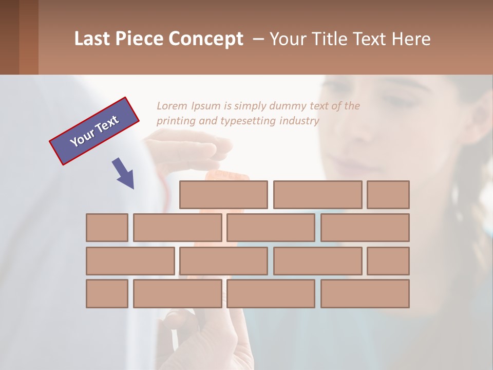 A Woman Holding An Orange Object In Front Of A Man PowerPoint Template