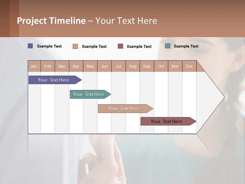 A Woman Holding An Orange Object In Front Of A Man PowerPoint Template