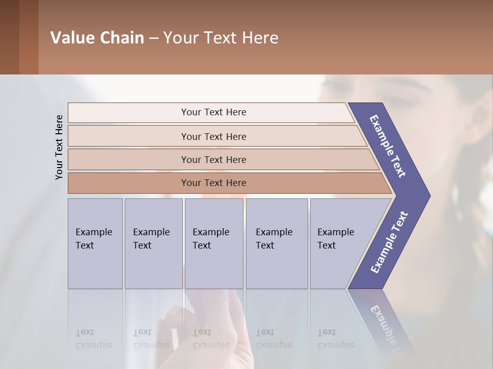 A Woman Holding An Orange Object In Front Of A Man PowerPoint Template