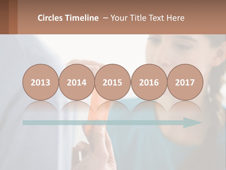 A Woman Holding An Orange Object In Front Of A Man PowerPoint Template