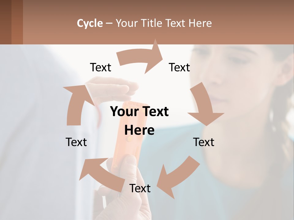 A Woman Holding An Orange Object In Front Of A Man PowerPoint Template