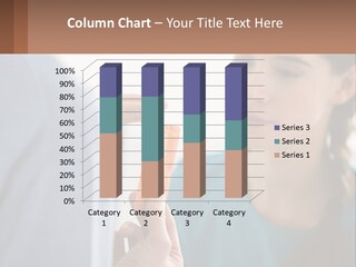 A Woman Holding An Orange Object In Front Of A Man PowerPoint Template