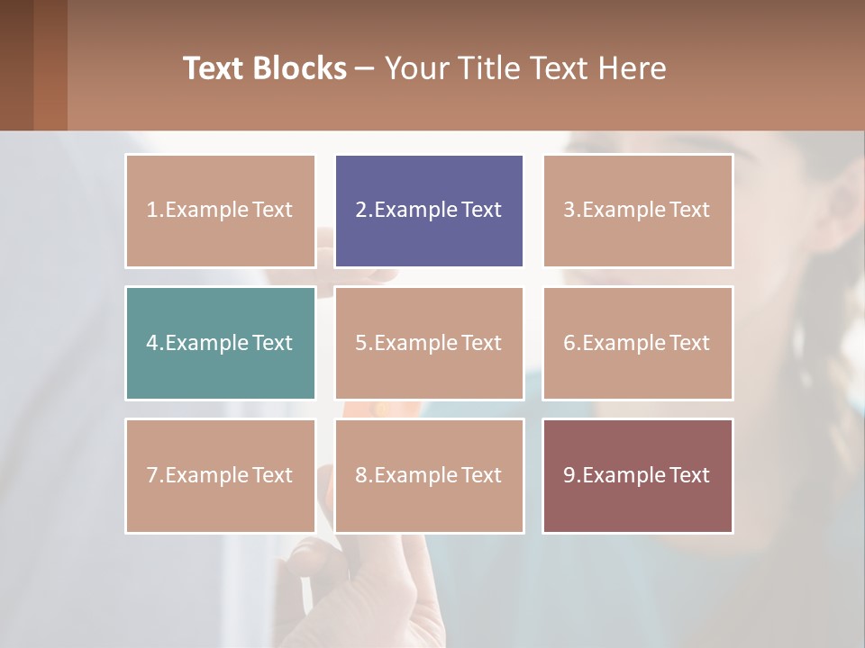 A Woman Holding An Orange Object In Front Of A Man PowerPoint Template