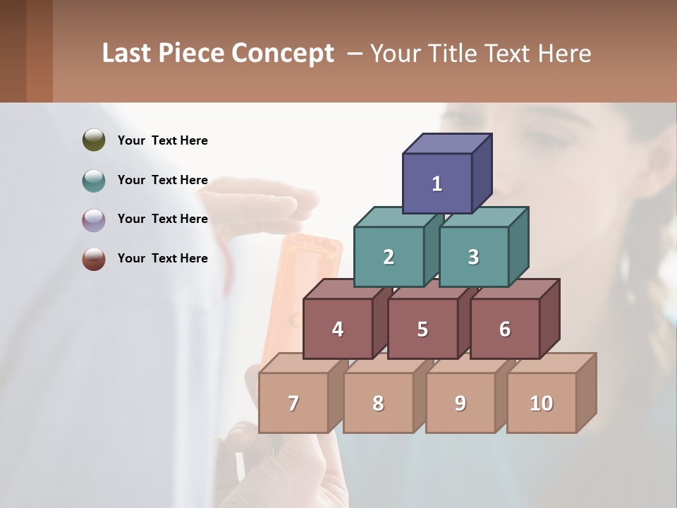 A Woman Holding An Orange Object In Front Of A Man PowerPoint Template