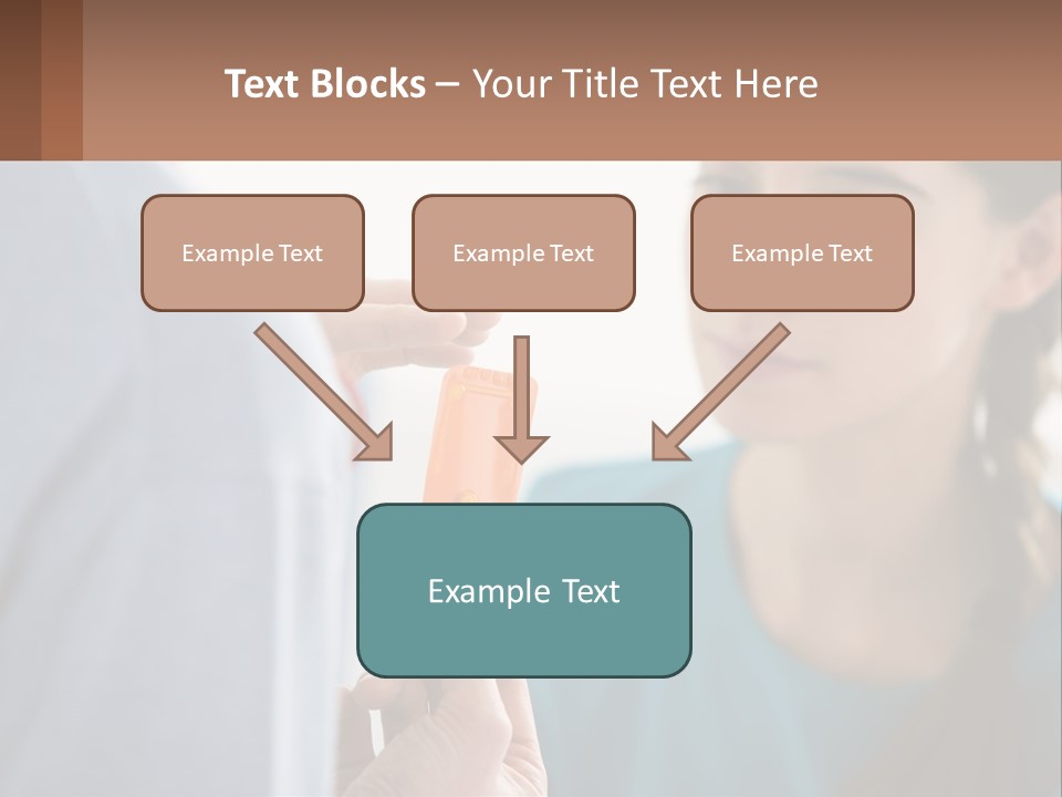 A Woman Holding An Orange Object In Front Of A Man PowerPoint Template