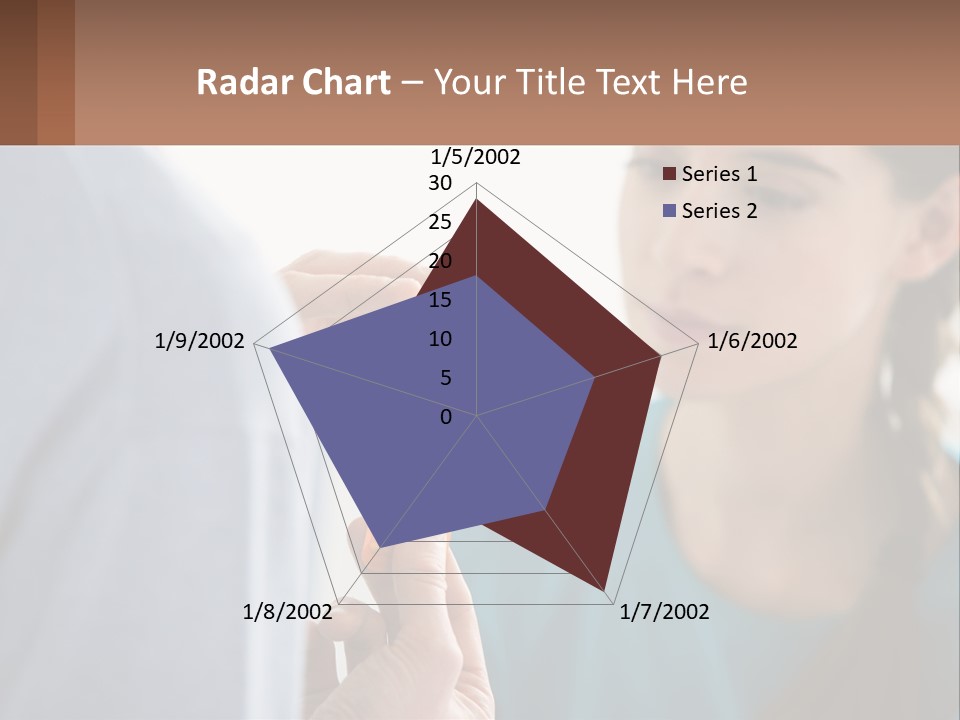 A Woman Holding An Orange Object In Front Of A Man PowerPoint Template