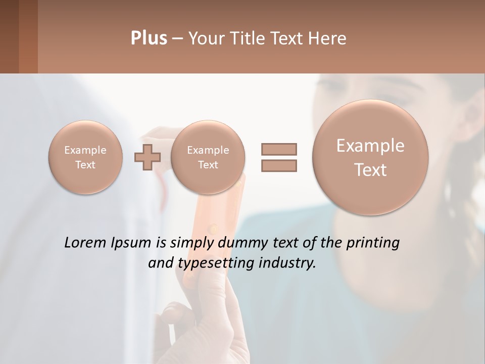 A Woman Holding An Orange Object In Front Of A Man PowerPoint Template