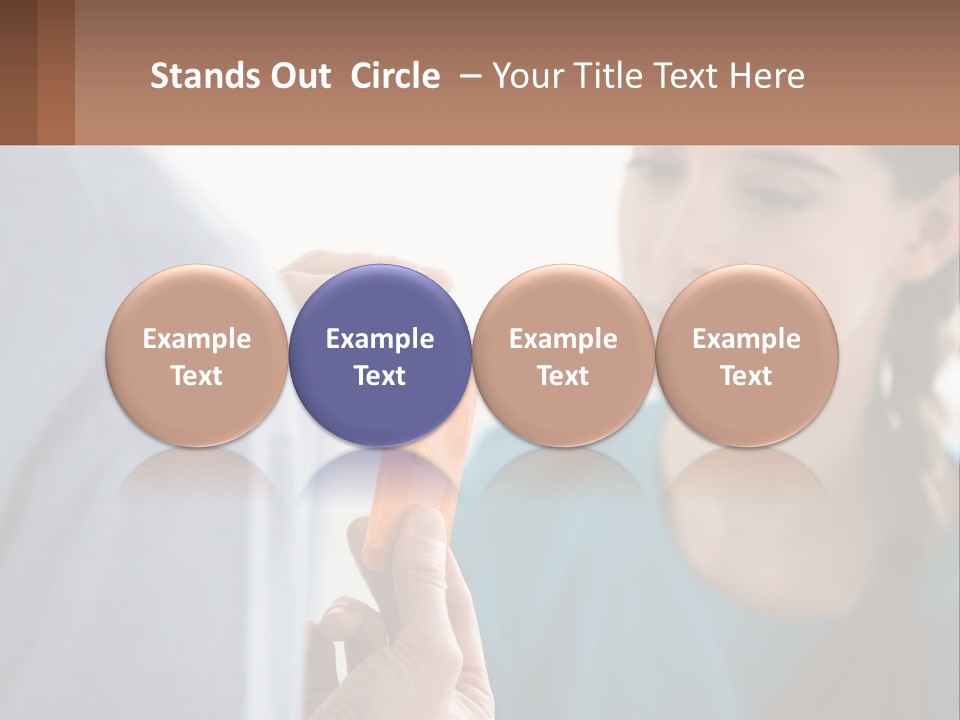 A Woman Holding An Orange Object In Front Of A Man PowerPoint Template