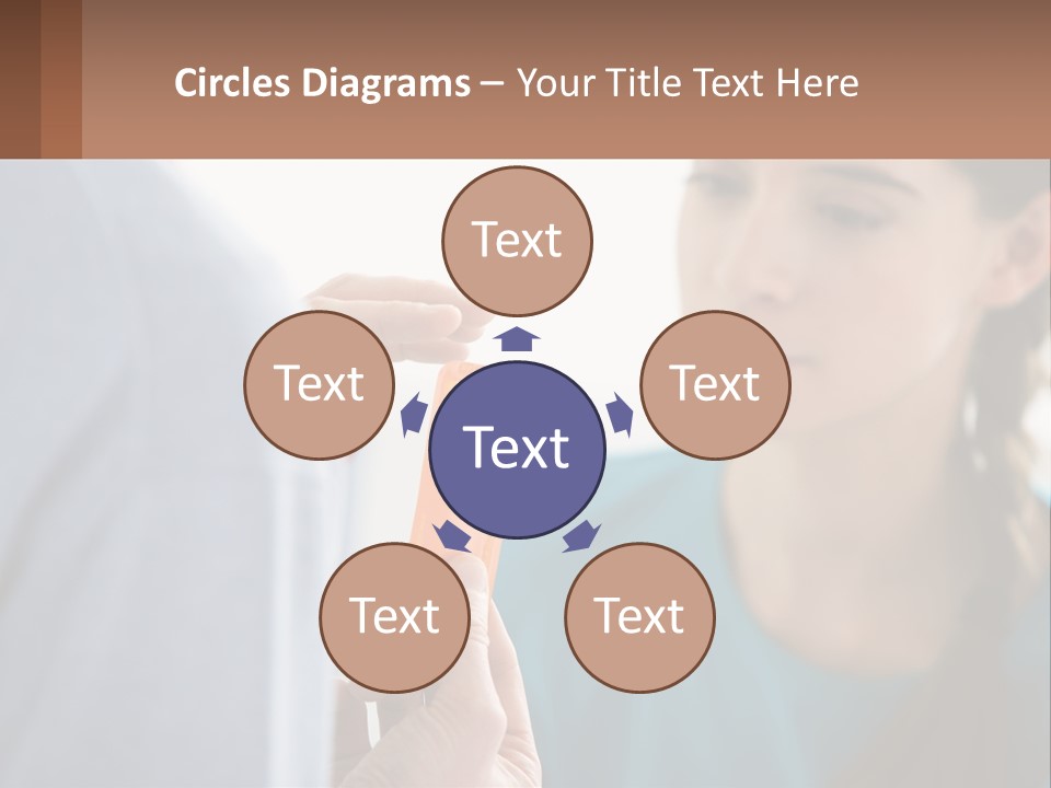 A Woman Holding An Orange Object In Front Of A Man PowerPoint Template