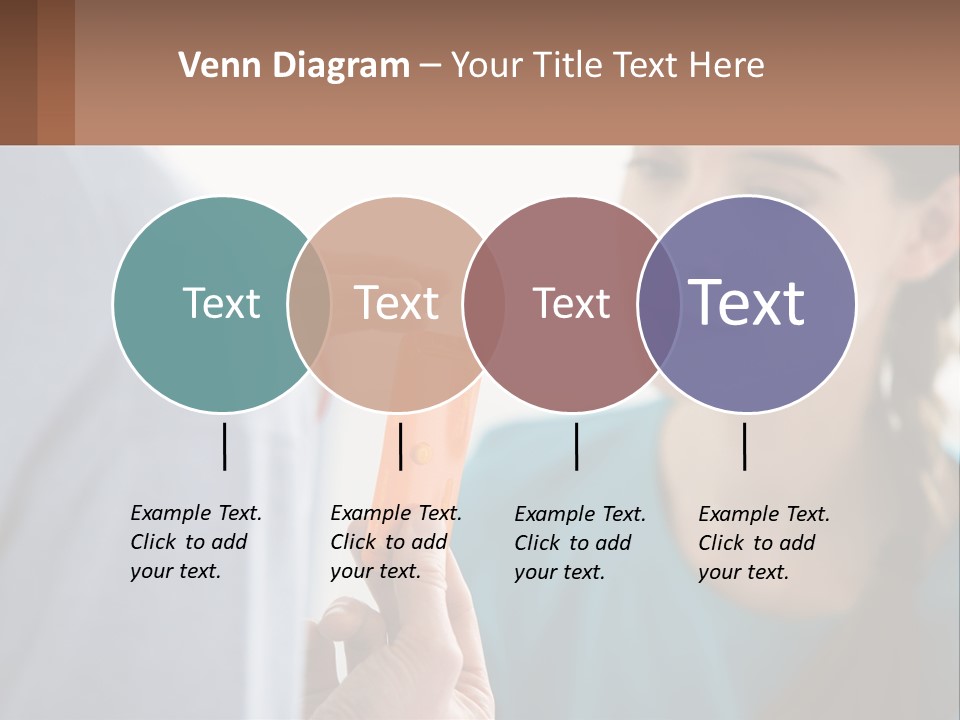 A Woman Holding An Orange Object In Front Of A Man PowerPoint Template