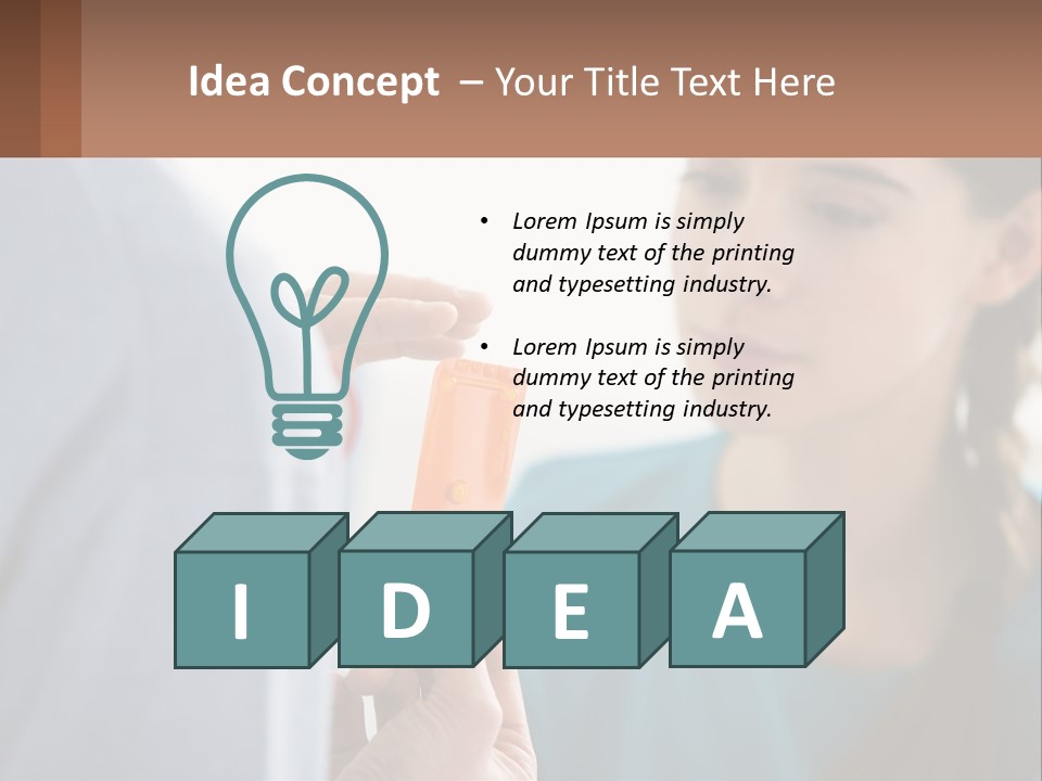 A Woman Holding An Orange Object In Front Of A Man PowerPoint Template