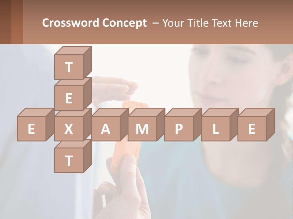 A Woman Holding An Orange Object In Front Of A Man PowerPoint Template