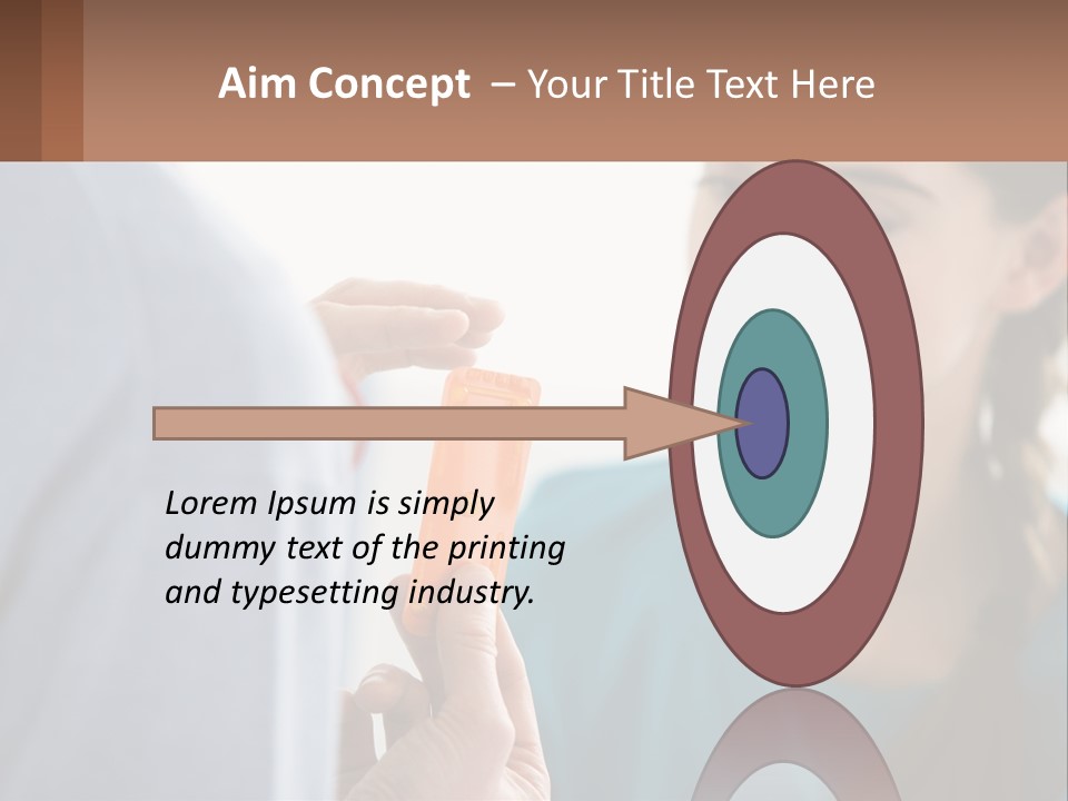 A Woman Holding An Orange Object In Front Of A Man PowerPoint Template