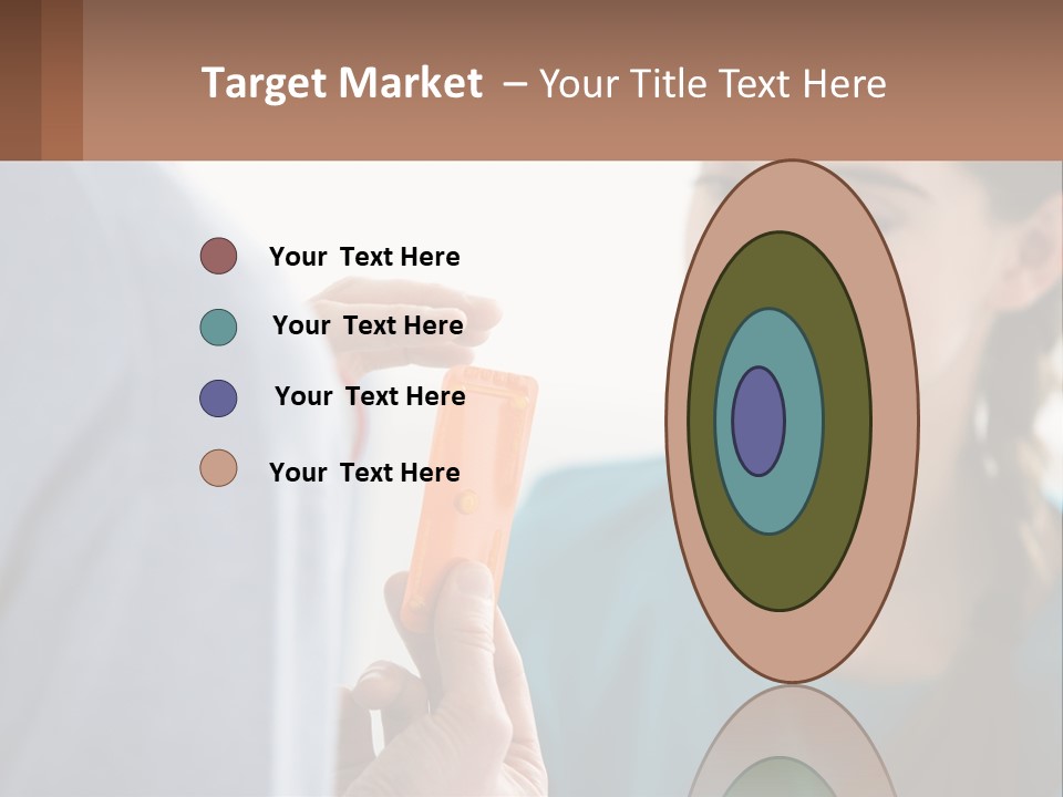 A Woman Holding An Orange Object In Front Of A Man PowerPoint Template