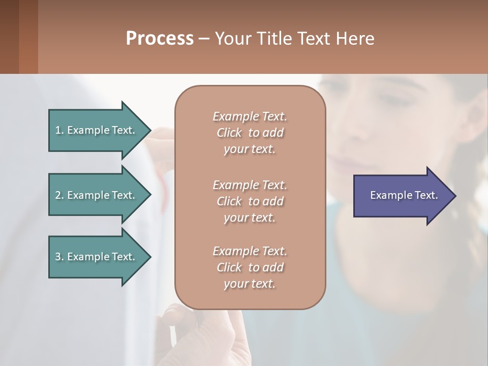 A Woman Holding An Orange Object In Front Of A Man PowerPoint Template