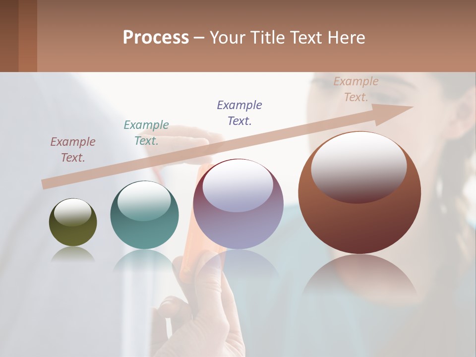 A Woman Holding An Orange Object In Front Of A Man PowerPoint Template