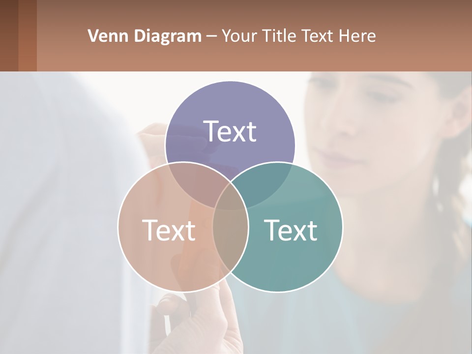 A Woman Holding An Orange Object In Front Of A Man PowerPoint Template