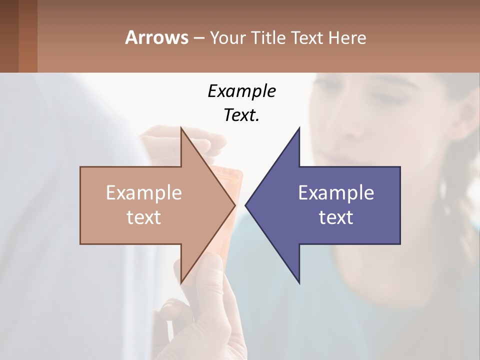 A Woman Holding An Orange Object In Front Of A Man PowerPoint Template