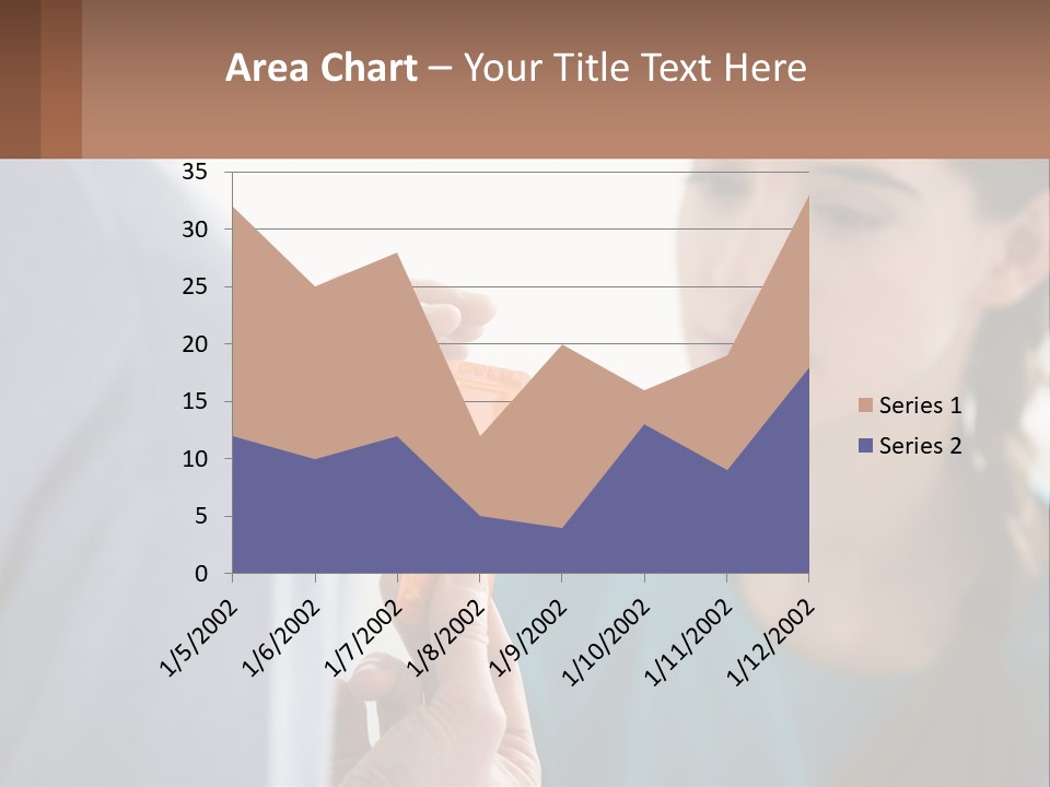 A Woman Holding An Orange Object In Front Of A Man PowerPoint Template