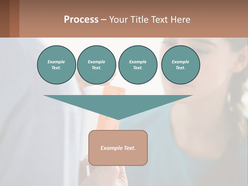 A Woman Holding An Orange Object In Front Of A Man PowerPoint Template