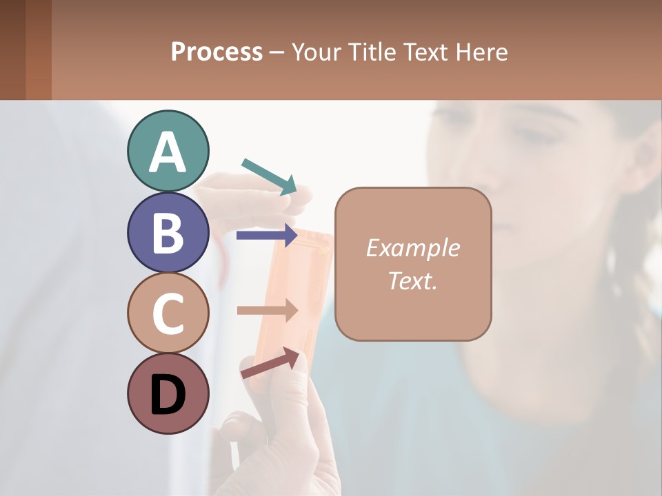 A Woman Holding An Orange Object In Front Of A Man PowerPoint Template