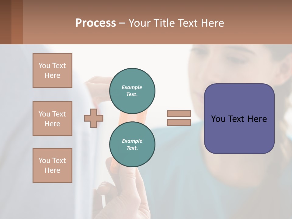 A Woman Holding An Orange Object In Front Of A Man PowerPoint Template