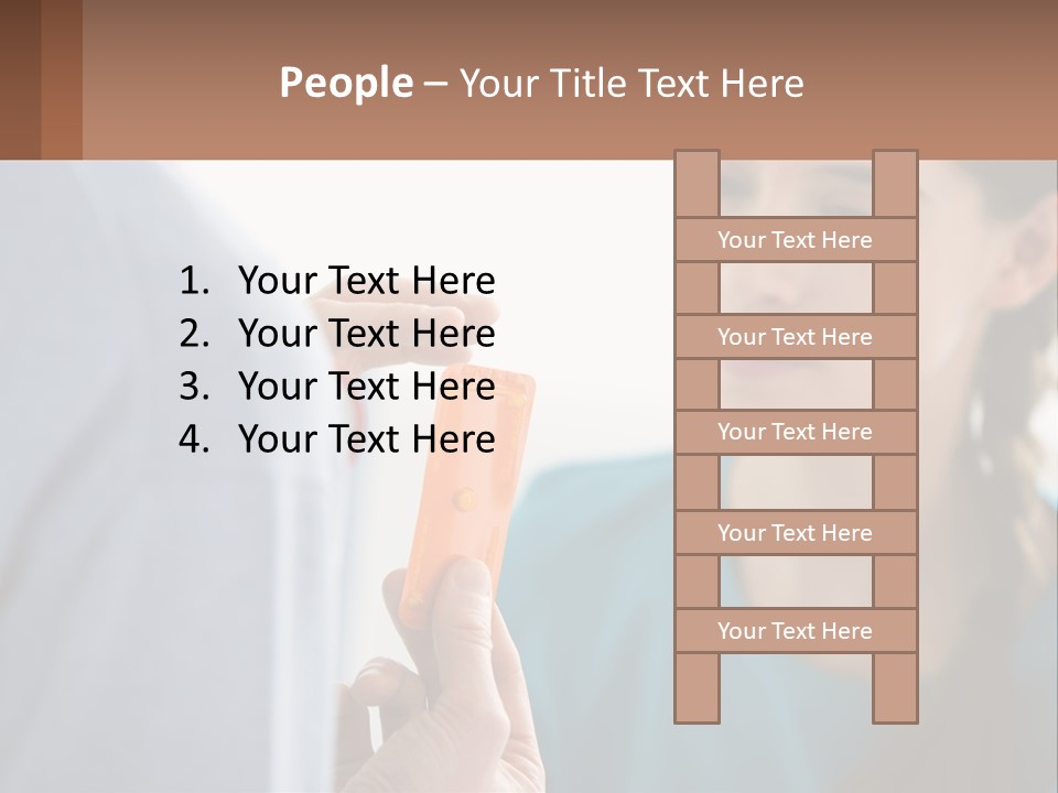 A Woman Holding An Orange Object In Front Of A Man PowerPoint Template