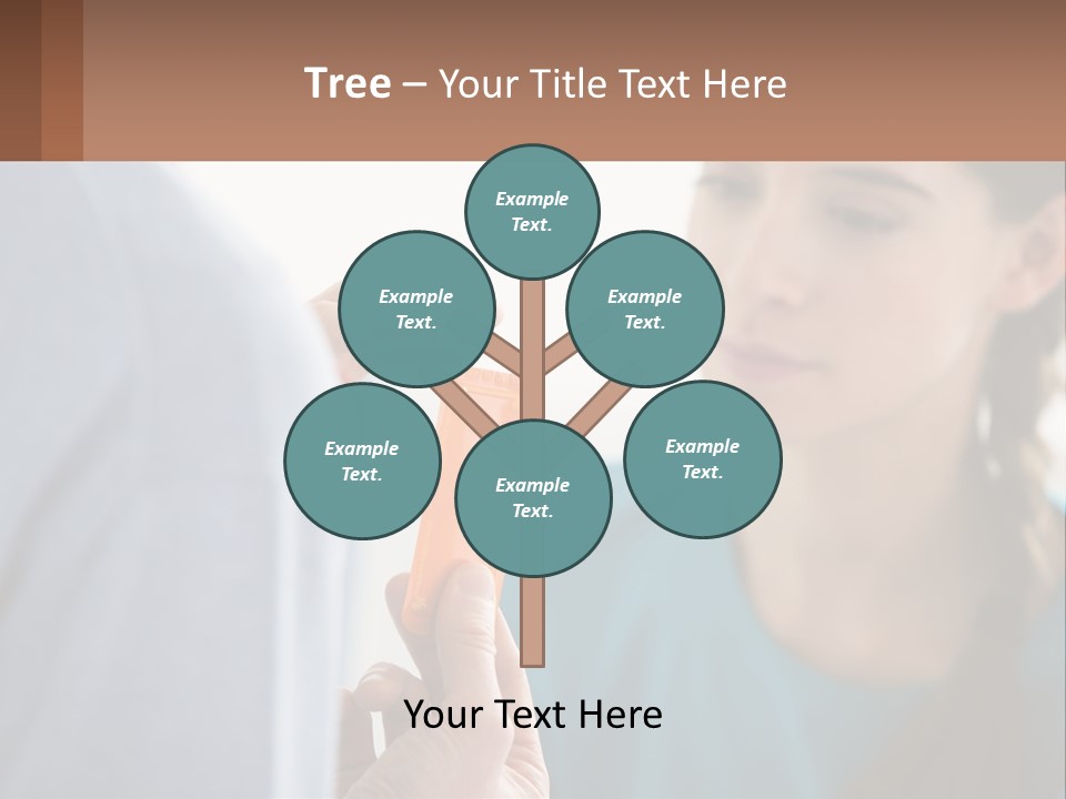 A Woman Holding An Orange Object In Front Of A Man PowerPoint Template