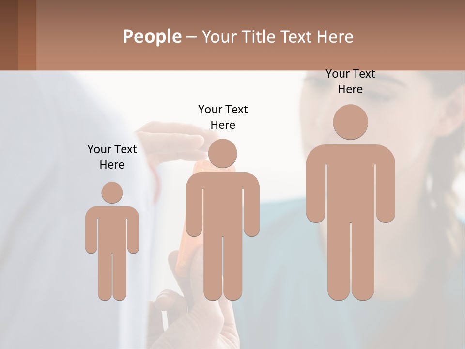 A Woman Holding An Orange Object In Front Of A Man PowerPoint Template