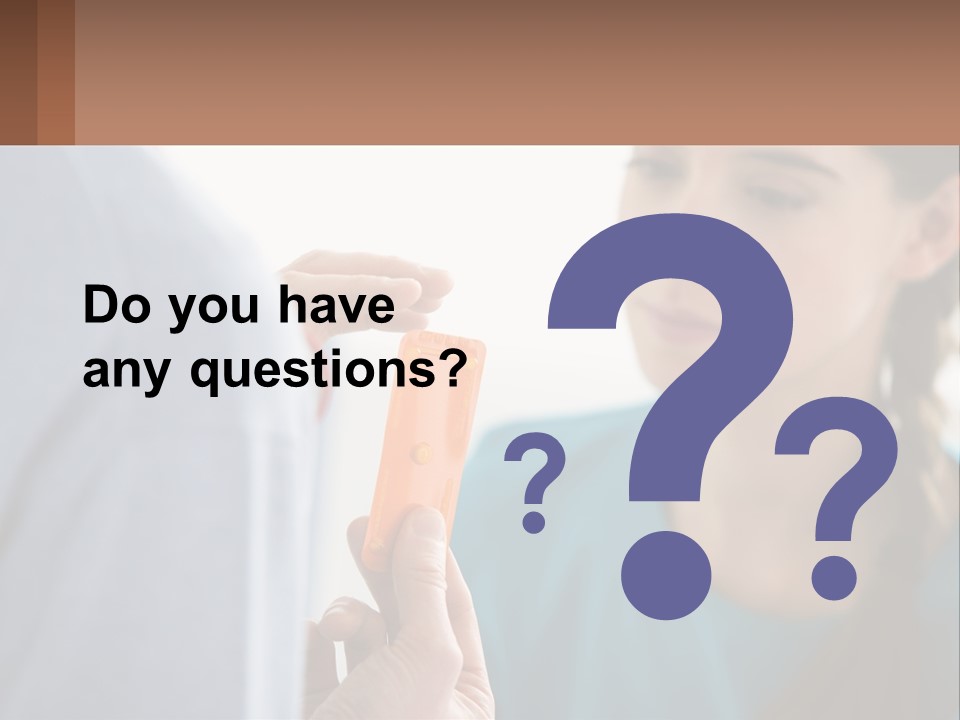 A Woman Holding An Orange Object In Front Of A Man PowerPoint Template