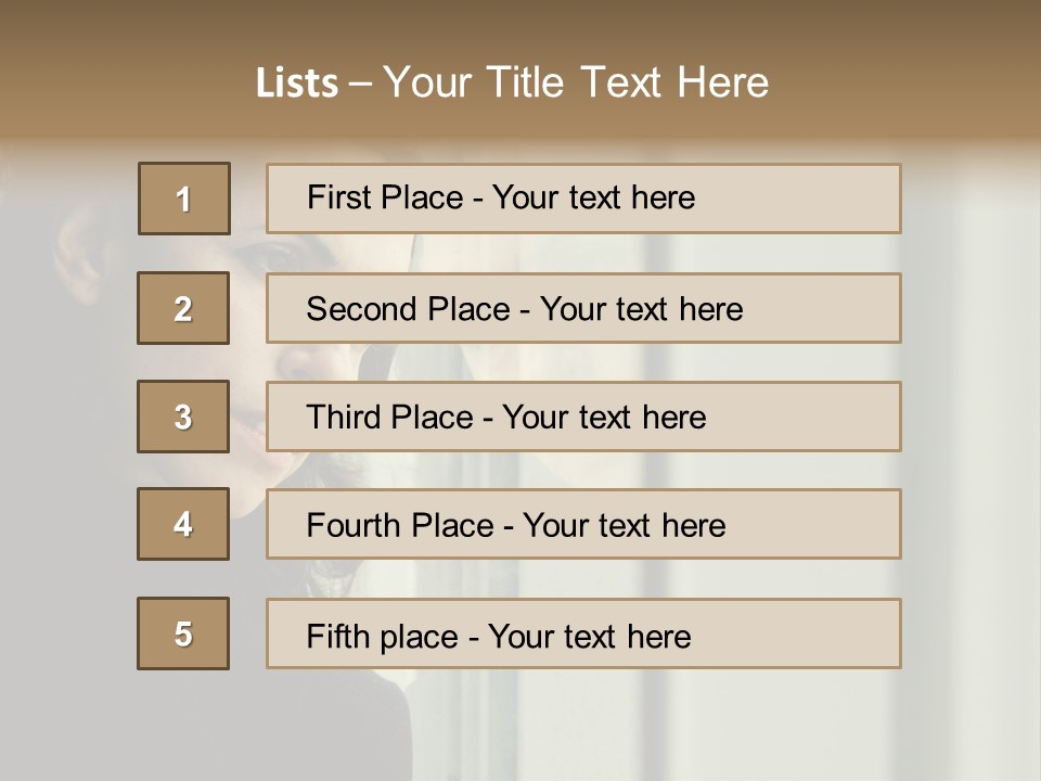 A Woman Looking Out Of A Window With A Curtain PowerPoint Template