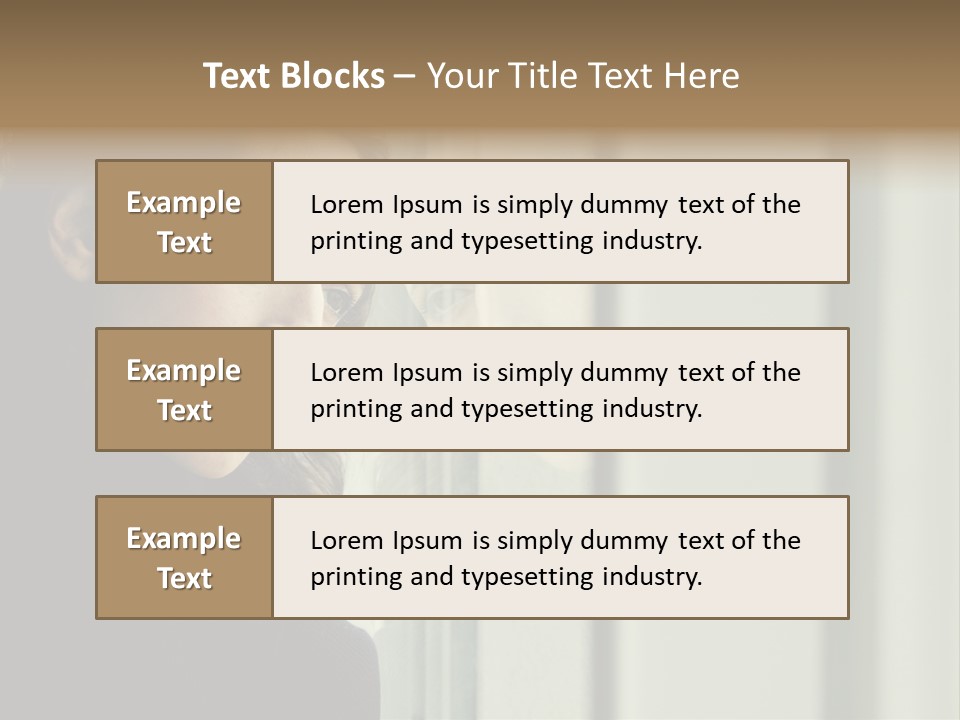 A Woman Looking Out Of A Window With A Curtain PowerPoint Template