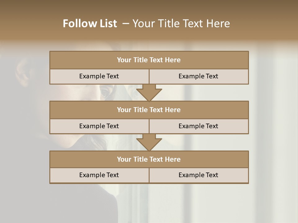 A Woman Looking Out Of A Window With A Curtain PowerPoint Template