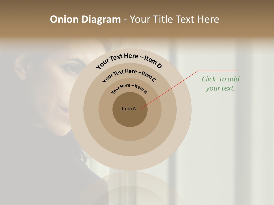 A Woman Looking Out Of A Window With A Curtain PowerPoint Template