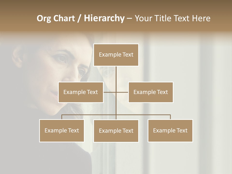 A Woman Looking Out Of A Window With A Curtain PowerPoint Template