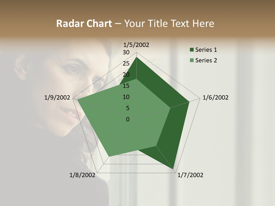 A Woman Looking Out Of A Window With A Curtain PowerPoint Template